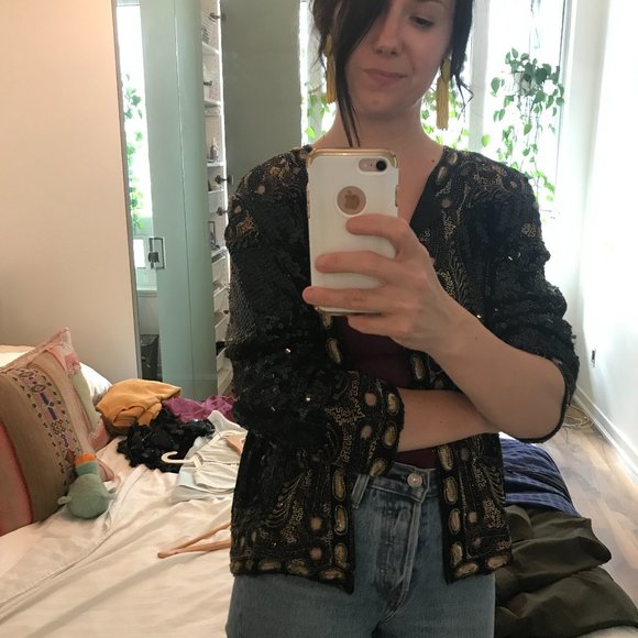 Vintage Sequin & Bead Blazer - Picture 1 of 11